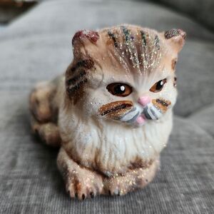 Anthropologie Persian Cat Glass Ornament